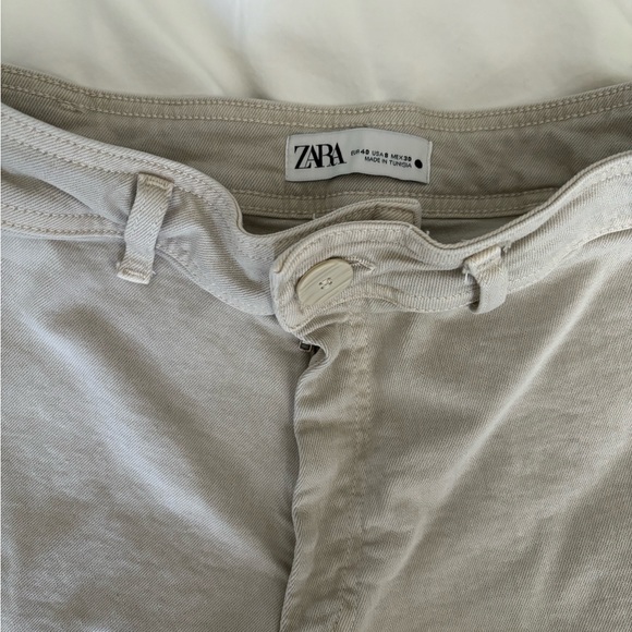 Women’s Zara wide leg beige cargo pants with pockets Size 8 - Picture 2 of 7
